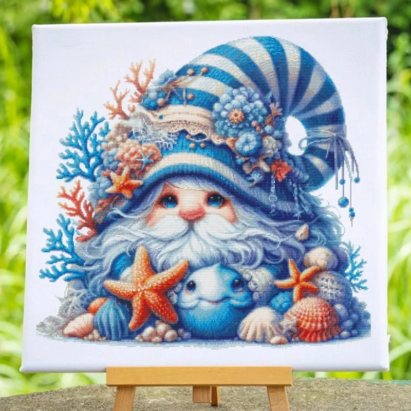 Spring Cross Stitch kits embroidery complete Cartoon pattern Coral Dwarf  DIY 11CT 14CT Water soluble printed canvas sewing kit