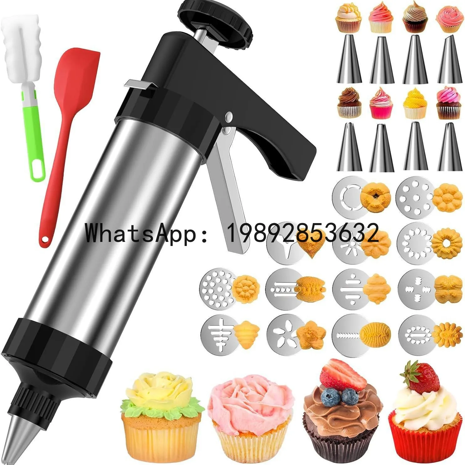 

PYJ cookie gun extrusion cookie machine set piping nozzle molten bean baking tool cream piping gun baking mold