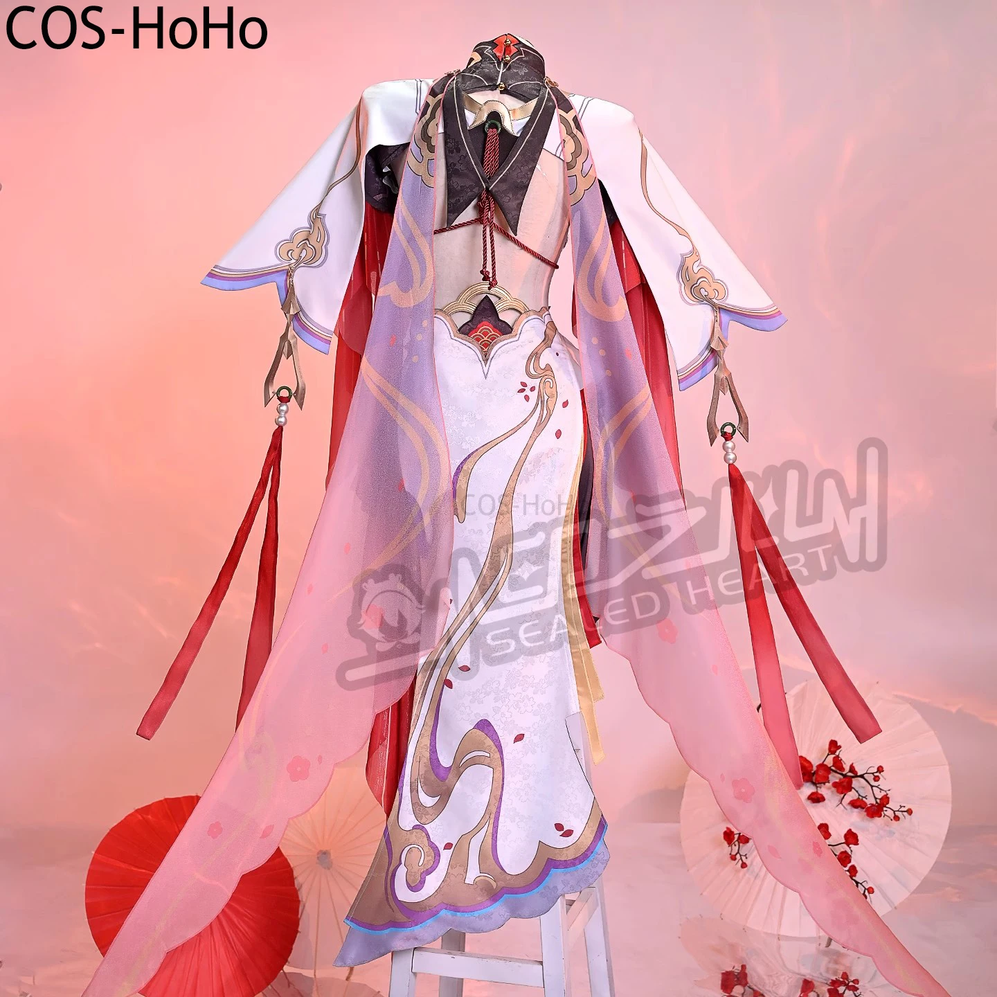 بدلة لعبة COS-HoHo Honkai Impact 3rd Theresa Apocalypse فستان شيونغسام رائع أزياء تنكرية لحفلات الهالوين للنساء