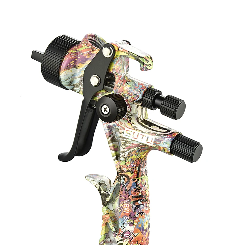 8900B Paint Spray Gun, Professional HVLP Air Spray Gun with Adjustable Nozzle, High Atomization Automotive Painting Tool for Car