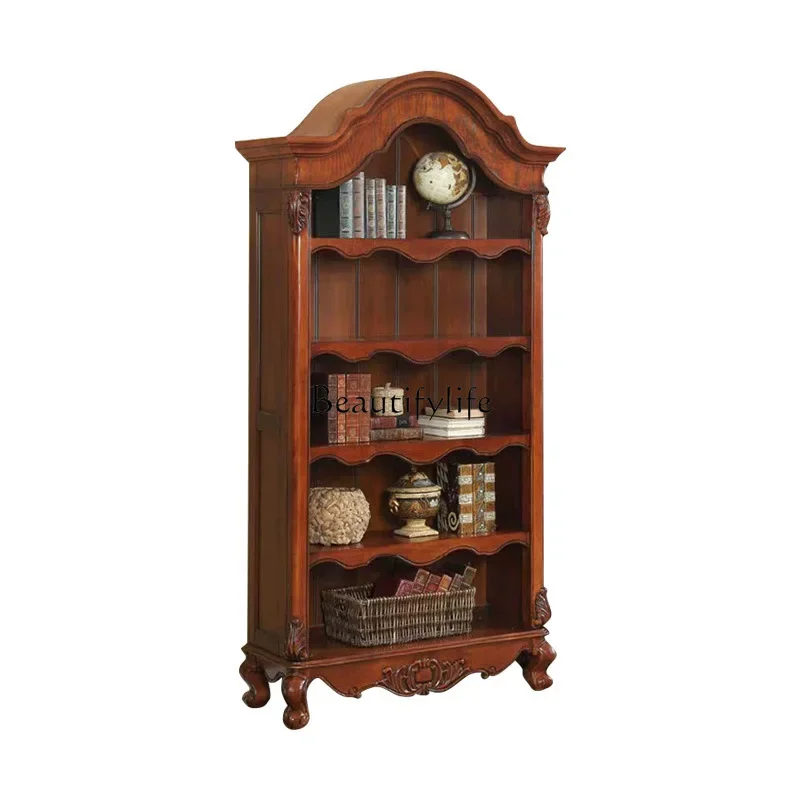 

Retro American solid wood bookcase Multi-layer locker European bookshelf