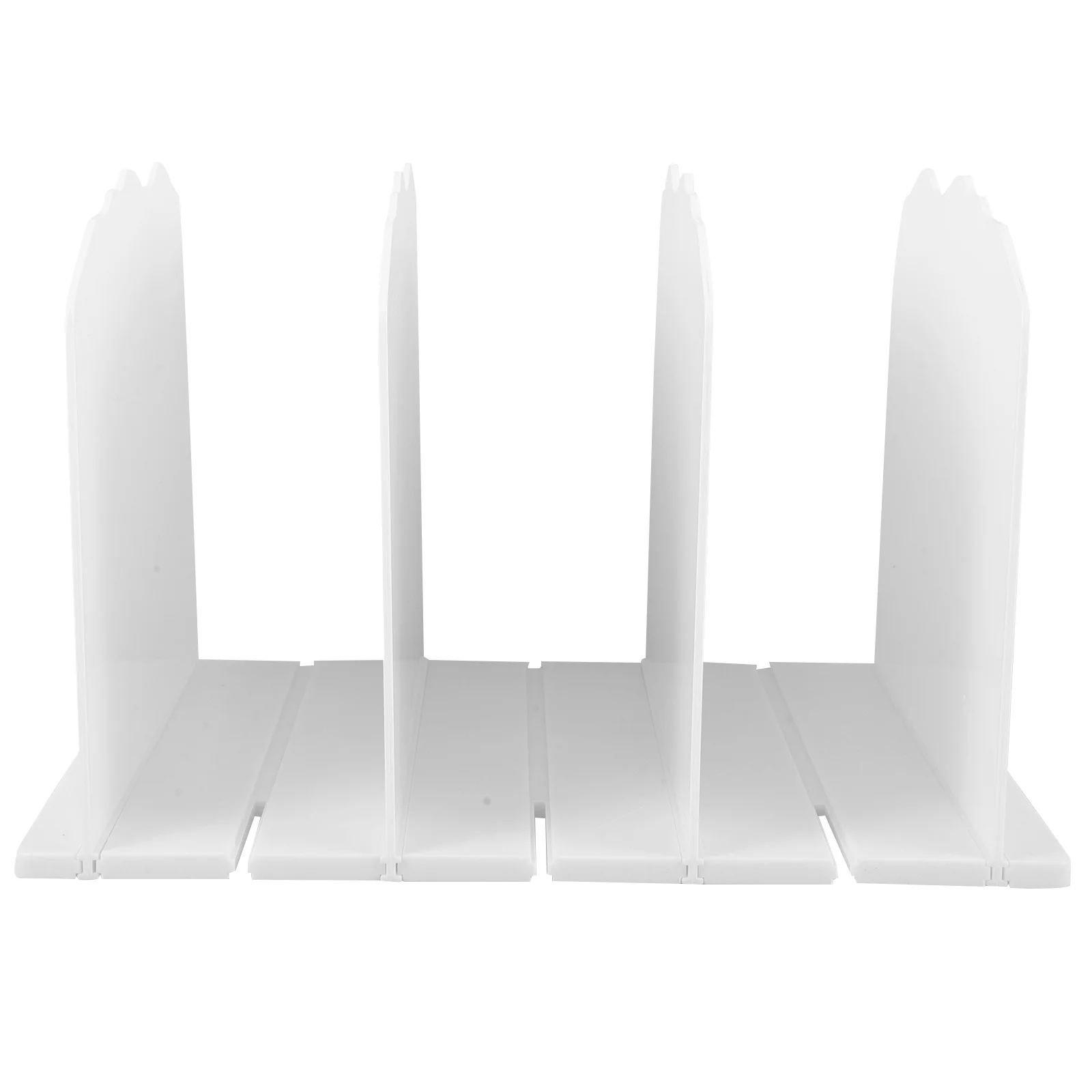 

Plastic Bookend Support Shelf Bag Rack for Closet Organizer Stackable Purse Display Stand Gift Bags Storage Bag Rack