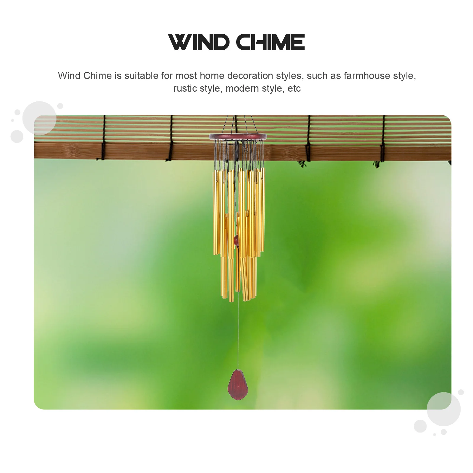 

Beautiful Metal Wind Chimes Hanging Decorative Bells for Feng Shui Ornament Outdoor Indoor Decoration