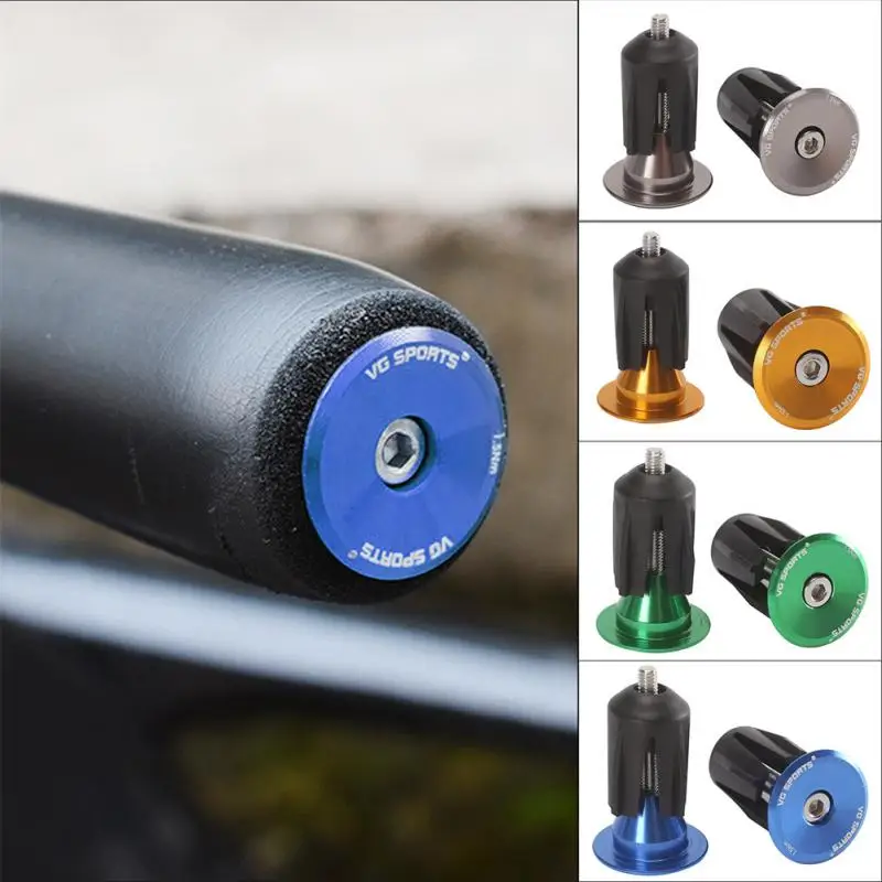 Handle Bar End Cap Ultra Light Aluminum Alloy Bicycle Accessories Bike Grip Cover Colorful 6 Colors Bike Accessories Durable