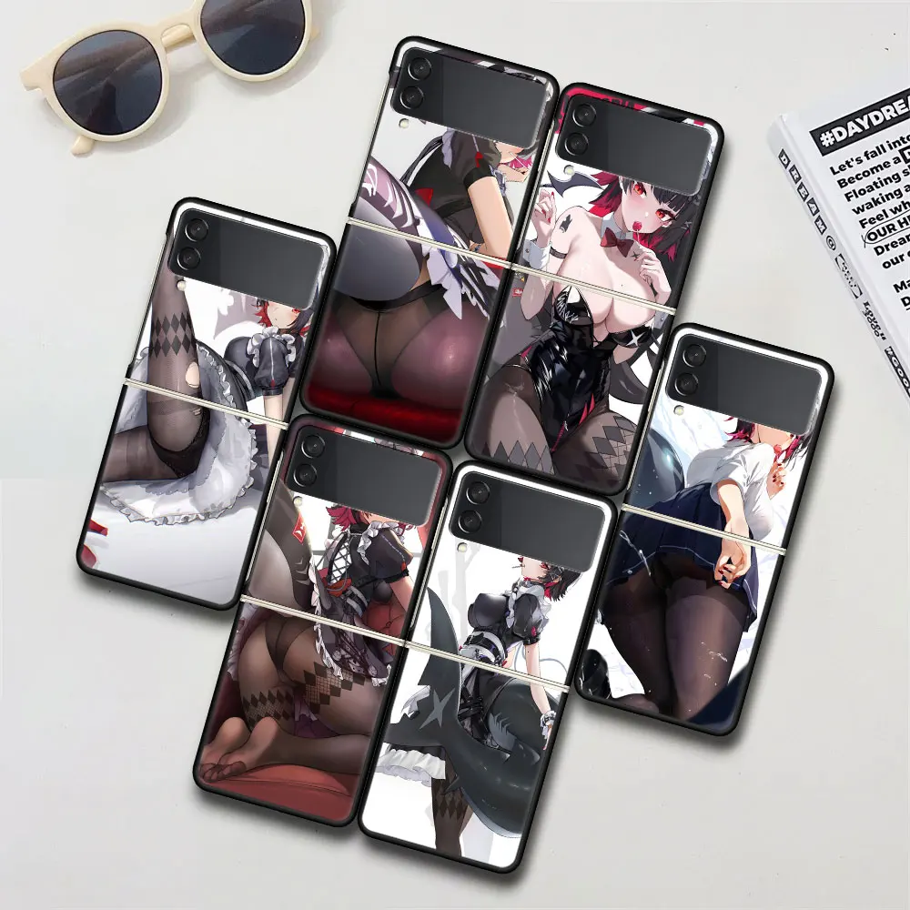 ZZZ Ellen Joe Zenless Zone Zero Case for Samsung Galaxy Z Flip 4 3 5G Black Hard Fundas Flip4 Flip3 PC Phone Cover Zflip4 Zflip3