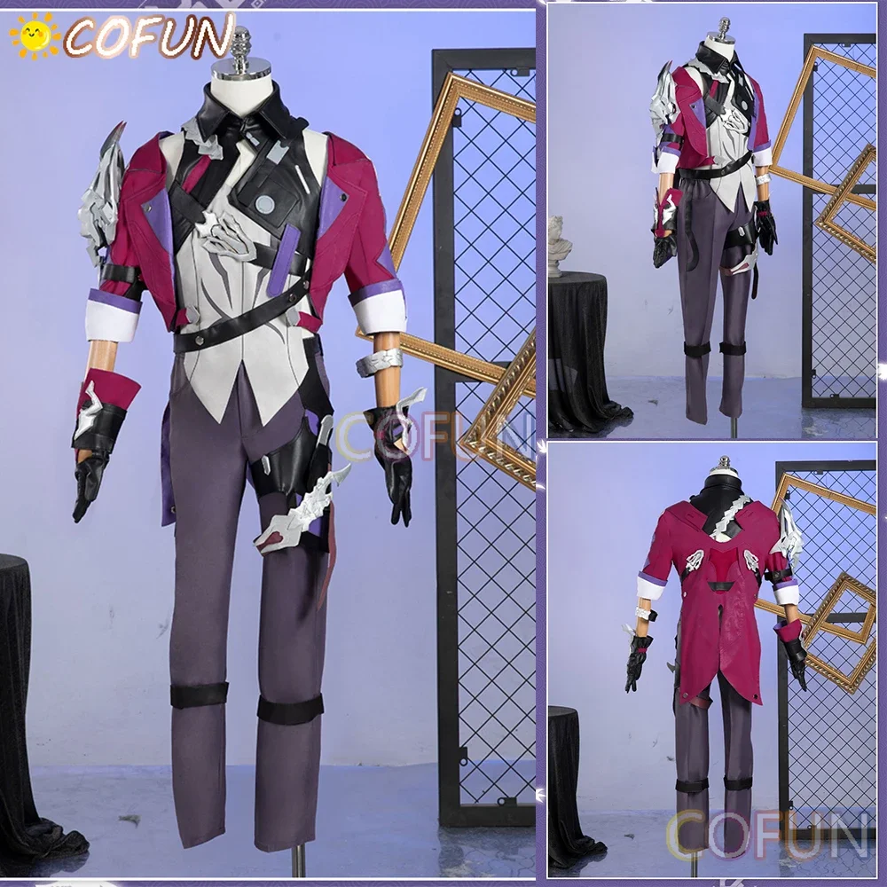 COFUN Game Honkai Star Rail Cosplay Sampo Koski Costume Red Party Suit Halloween Carnival Uniforms Anime Clothing