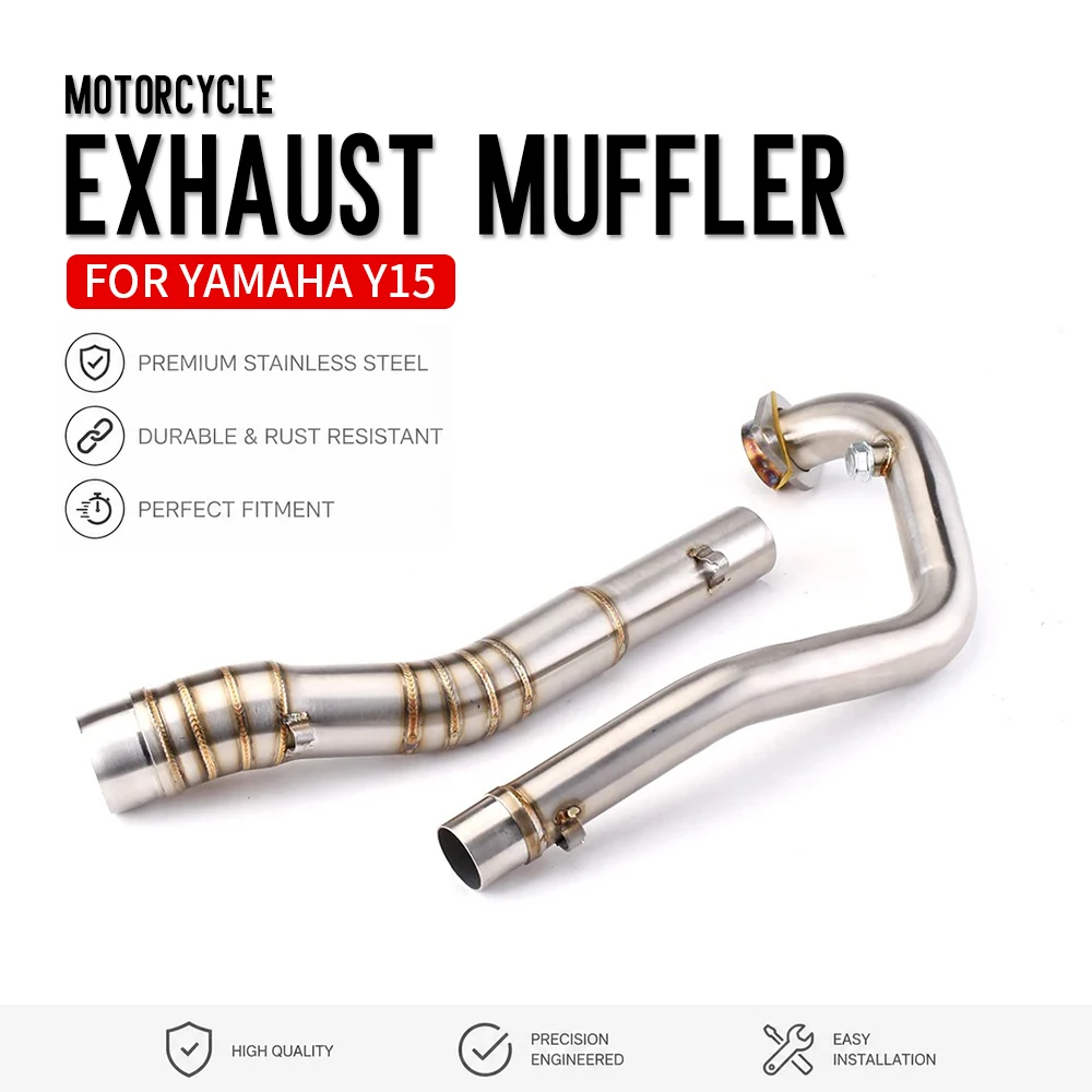 Y15 Motorcycle Exhaust Front Middle Muffler Pipe For YAMAHA Y 15 Stainless Steel Pipe Head Pipe Accessories