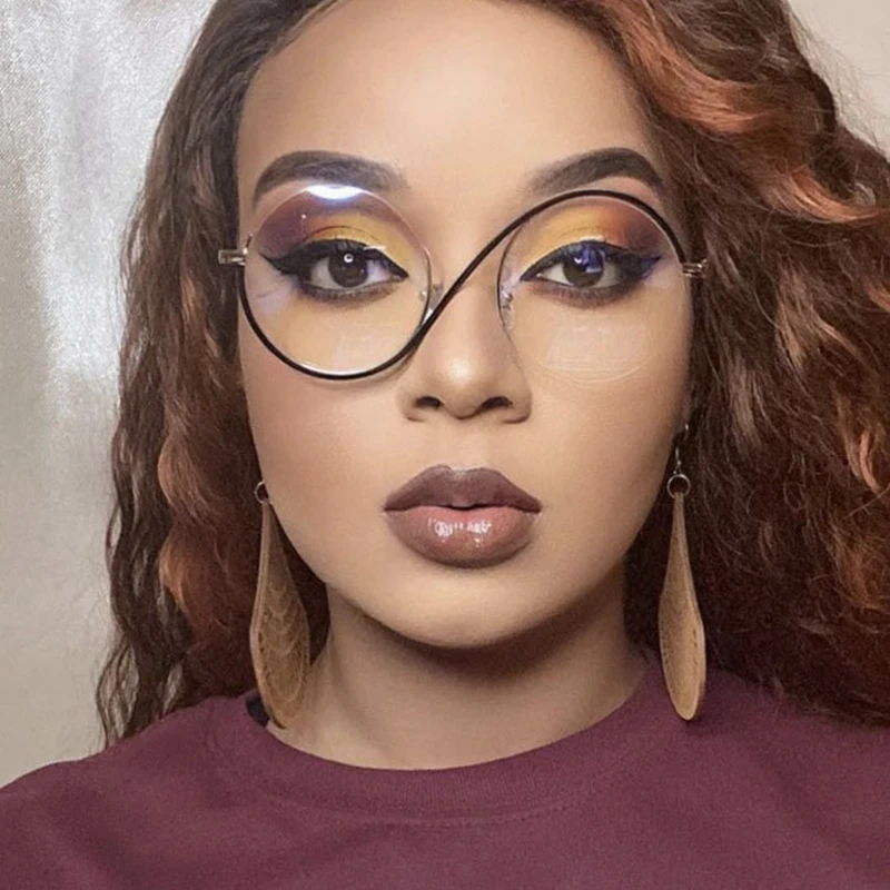 1 قطعة S نظارات دائرية غير منتظمة للرجال والنساء فيلم شريرة Elphaba معالج تأثيري الكبار موضة التدرج النظارات الشمسية