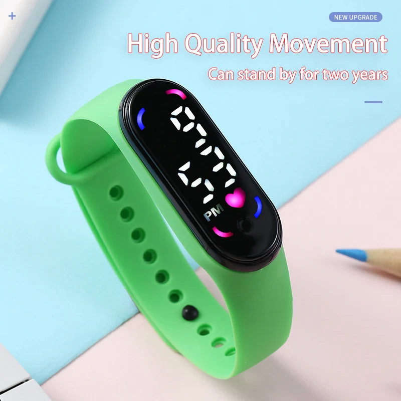 Fashion Waterproof Women Watches for Kids Girls Touch LED Sport Digital Bracelet Electronic Children Clock Boys Toys Gift