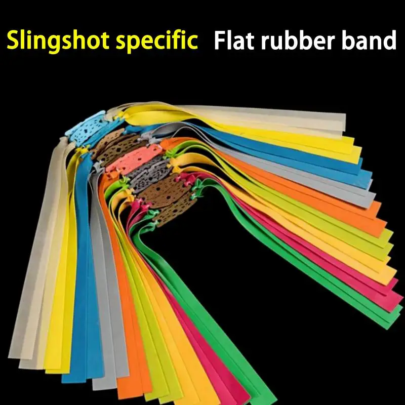 Slingshot Latex Bands 10Pcs High Tension Long Service Life Bands for Outdoor Hunting Long Range Shooting