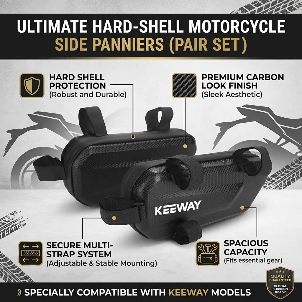 360° Waterproof Protection Hard Shell 3L Motorcycle Gear Bag With LOGO For Keeway 50 Vieste 300 Zahara RKV RKF 125 RKS 150