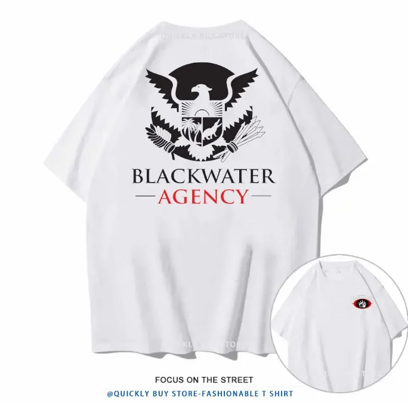 Trump Blackwater agency Military Special Operations Blackwater agency Group Warrior Men T-Shirt O-Neck Summer Short Sleeve Shirt