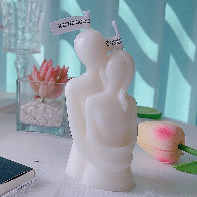 Hochzeitszubehör, Paarkerze 520, kreatives Geschenk zum Umarmen von Männern und Frauen, warme, in Liebesform, Aromatherapie-Kerze