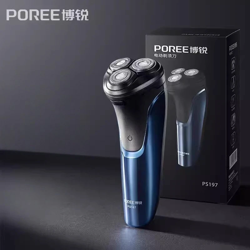 

POREE PS197 Electric Shaver for Men High Power Waterproof Washable 3D Floating Knife Head Charging Travel Portable Shaver New