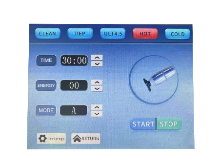 أحدث آلة تجميل متعددة الوظائف لإدارة البشرة ومضادة للشيخوخة مع جهاز تنظيف البشرة أحادي القطب RF 4.5 مللي متر المطرقة الباردة بالموجات فوق الصوتية