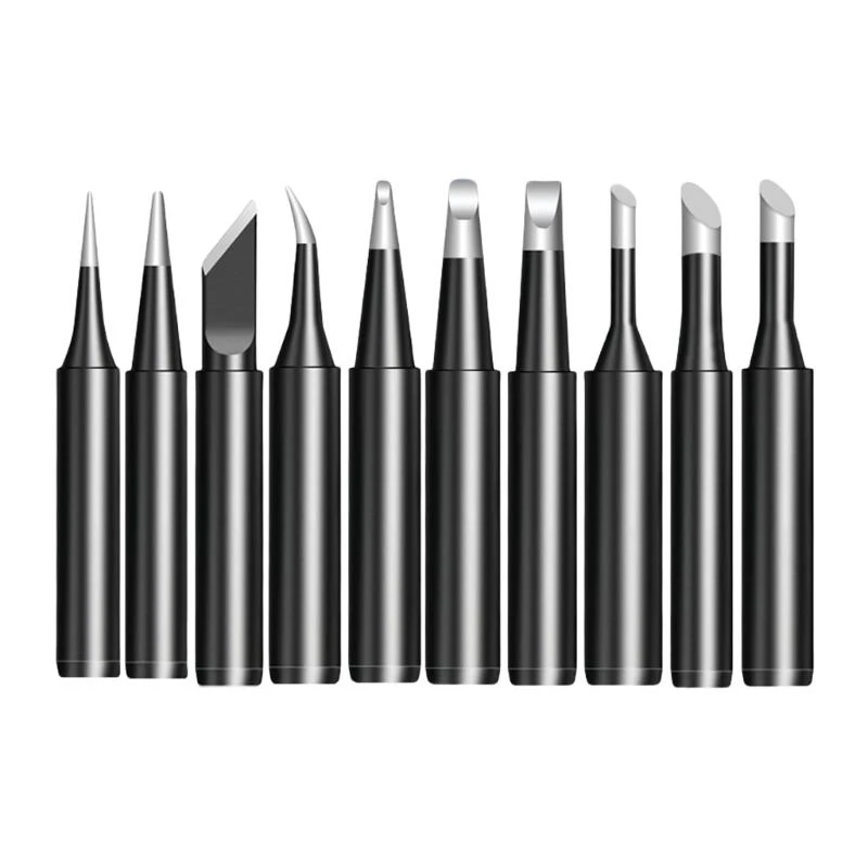 

652F 10Pcs Soldering Iron Tips Black Alloy Plating Soldering Bits Replacement Solder Tips for Welding Equipment & Accessories