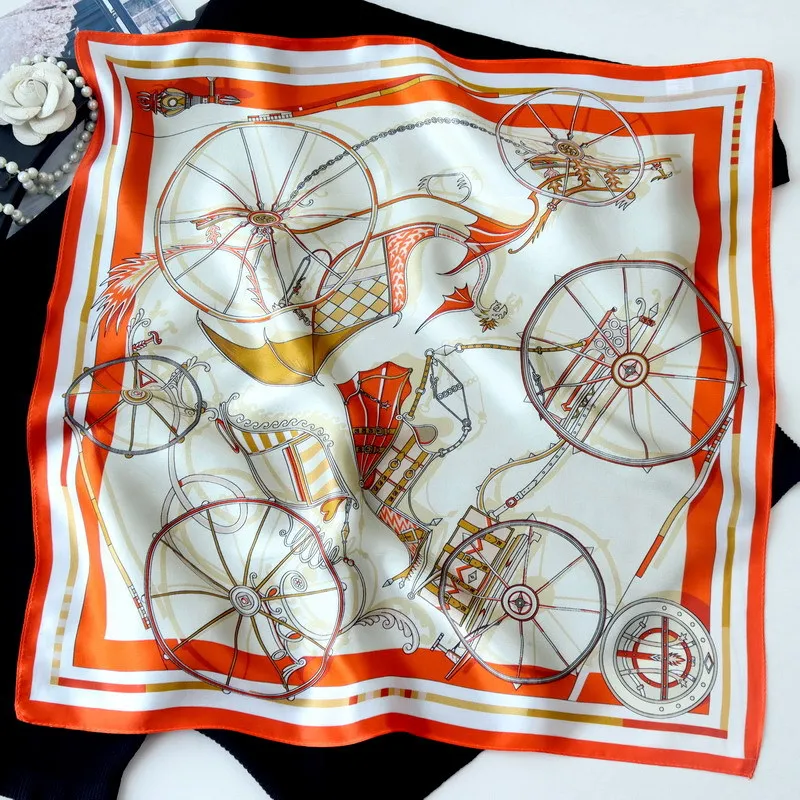 

Small Silk Scarf Luxury Designer Brand Bandanas Shawls Scarves for Ladies Foulard Femme Lover Mother Gift