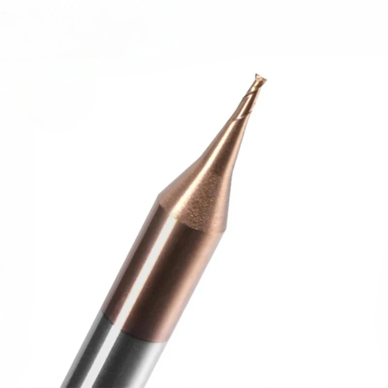 

HRC55 0.1-0.9mm Micro Carbide End Mill 2 Flute TiAIN Micro Flat 4mm Shank Milling Cutter Carbide CNC Engraving Bit End Mill
