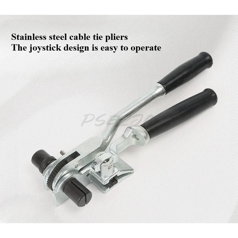 Hand Pressure Ratchet S009 Stainless Steel Cable Tie Gun Binding Tool Flat Mouth Ratchet Cable Tie Pliers