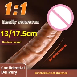 Realistic Dildos for Women Skin Sliding Foreskin Testicles Dildo Anal Vaginal Stimulation Strapon Big Penis Sex Toys for Woman