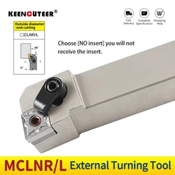 Utensile per tornitura esterna muslimate MCLNR/L2020K12 MCLNR/L2525M12 barra di taglio per tornio in acciaio per molle bianco per inserto in metallo duro CNMG
