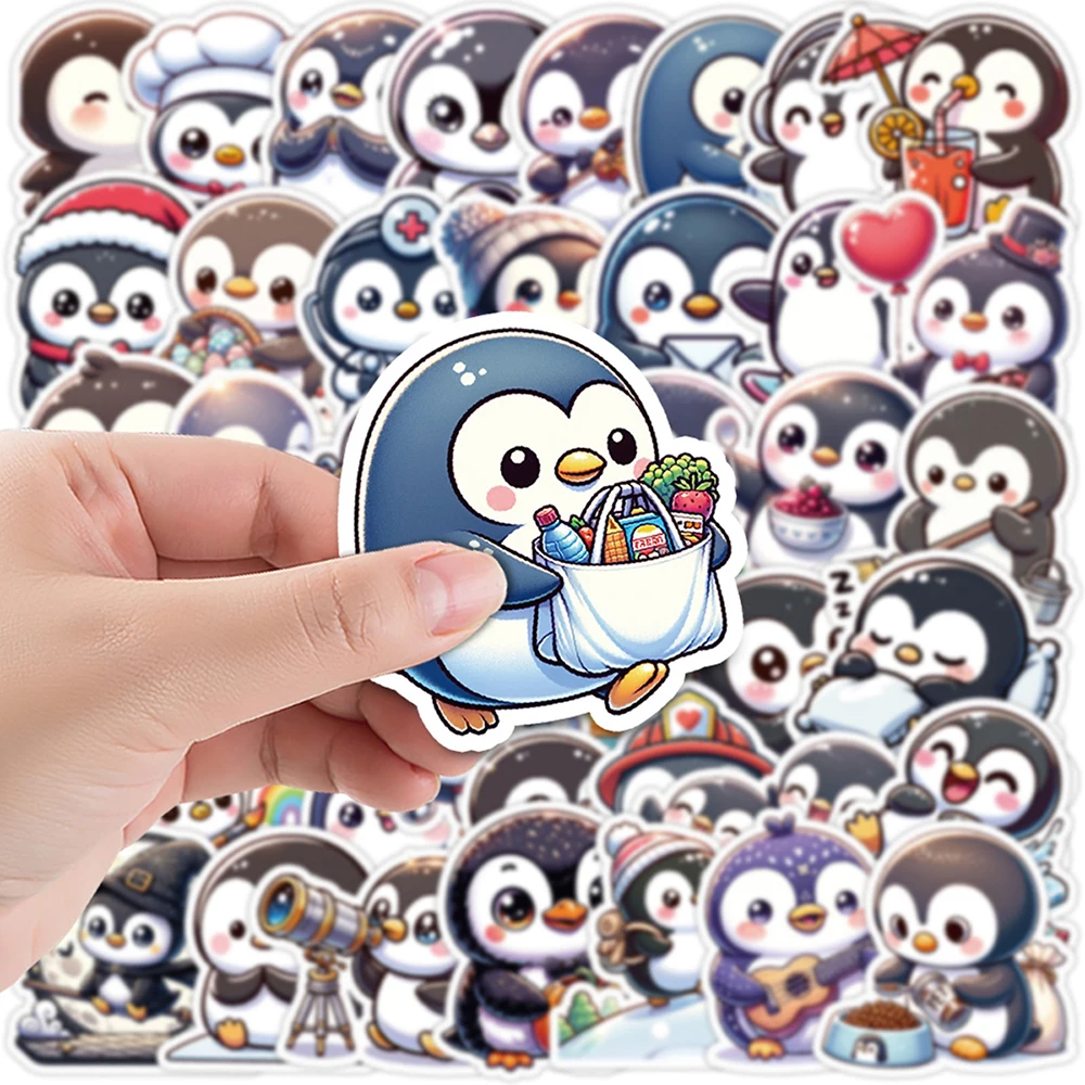 10/30/50PCS Funny Penguin Cute Cartoon Stickers Graffiti DIY Skateboard Notebook Phone Bike Fridge Kawaii Kids Sticker Toys Gift