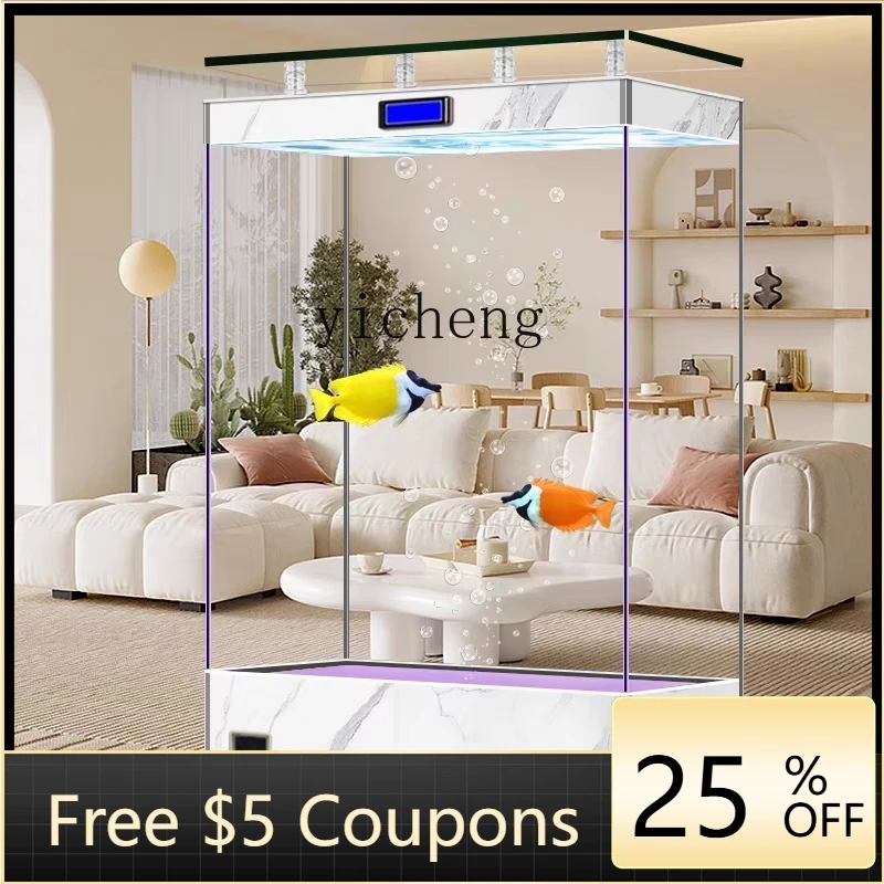 

Аквариум Y1 для дома, большой, класса люкс, ультра-белый, с перегородкой, не требующий ухода, экологичный, для золотых рыбок