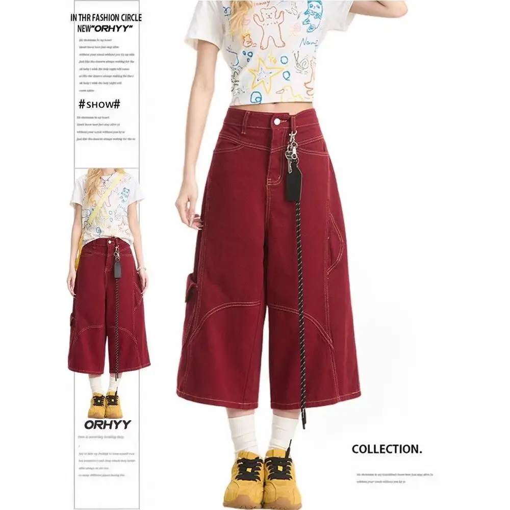 

Американские ретро-джинсы Red Knife: повседневные, свободные, в стиле бойфренд, летние, новые, унисекс, укороченные, из хлопкового эластичного денима