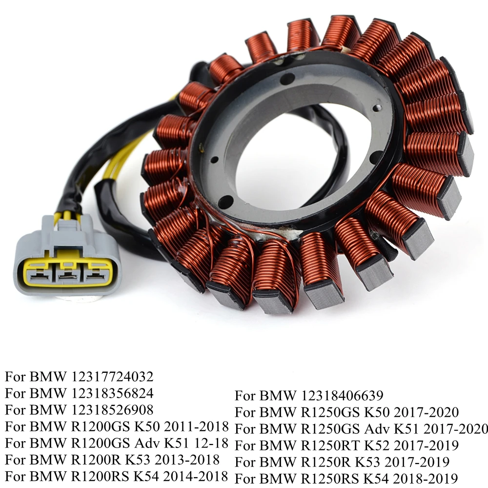 

Stator Coil For BMW R1200GS R1250GS ADV R1200R R1200RS R1250R R1250RS R1250RT 12317724032 12318356824 12318526908 12318406639