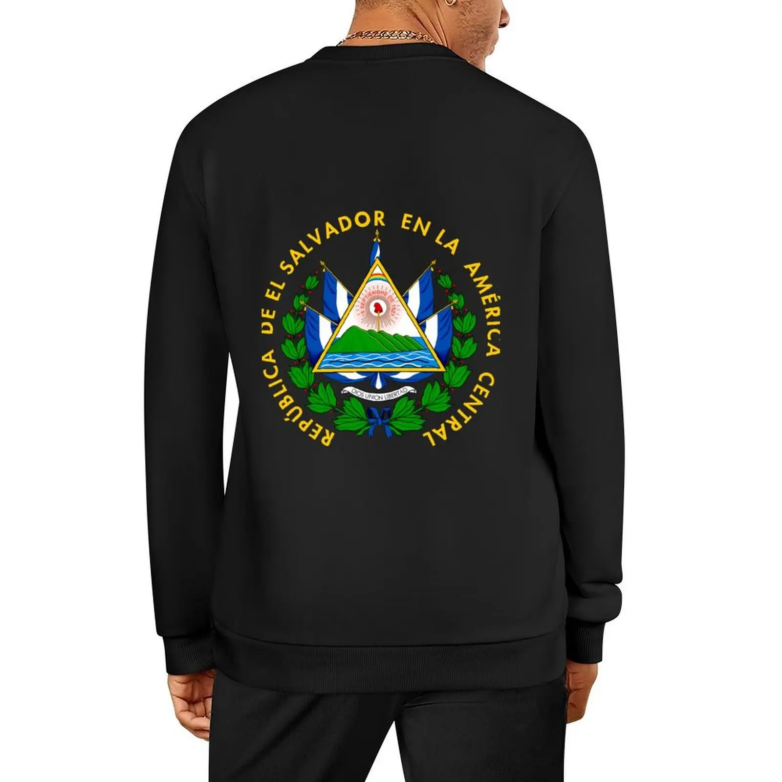 

Coat of arms of El Salvador Pullover tracksuits aesthetic clothing mens clothes autumn clothes new in hoodies & sweat-shirt