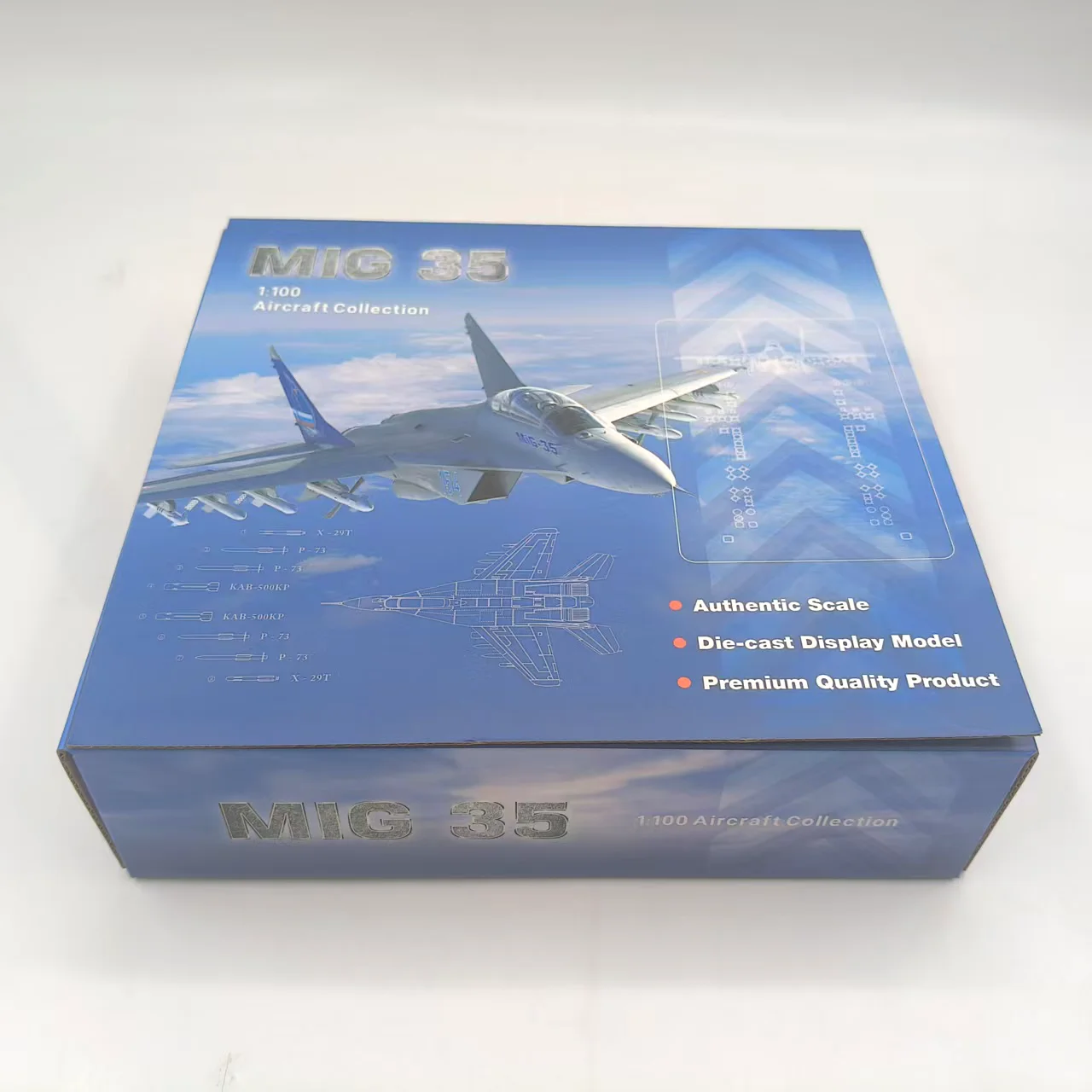 Diecast 1:100 Scale Russian Mig-35 Fighter Aircraft Military Alloy Car Model Collectible Toy Gift Souvenir Display Ornament