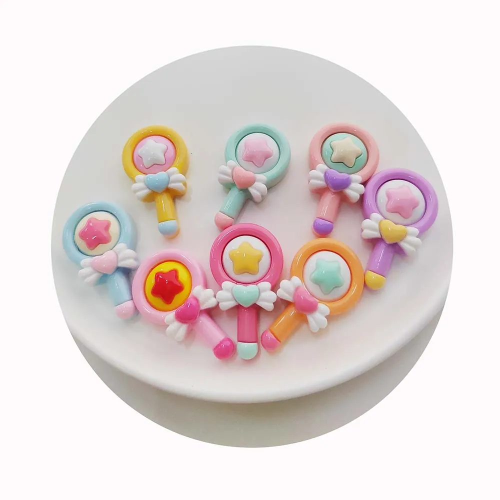 Cute Flatback Magic Fairy Stick Resin Cabochon Scrapbooking For Phone Decoration DIY Handmade Jewelry Making Accessories