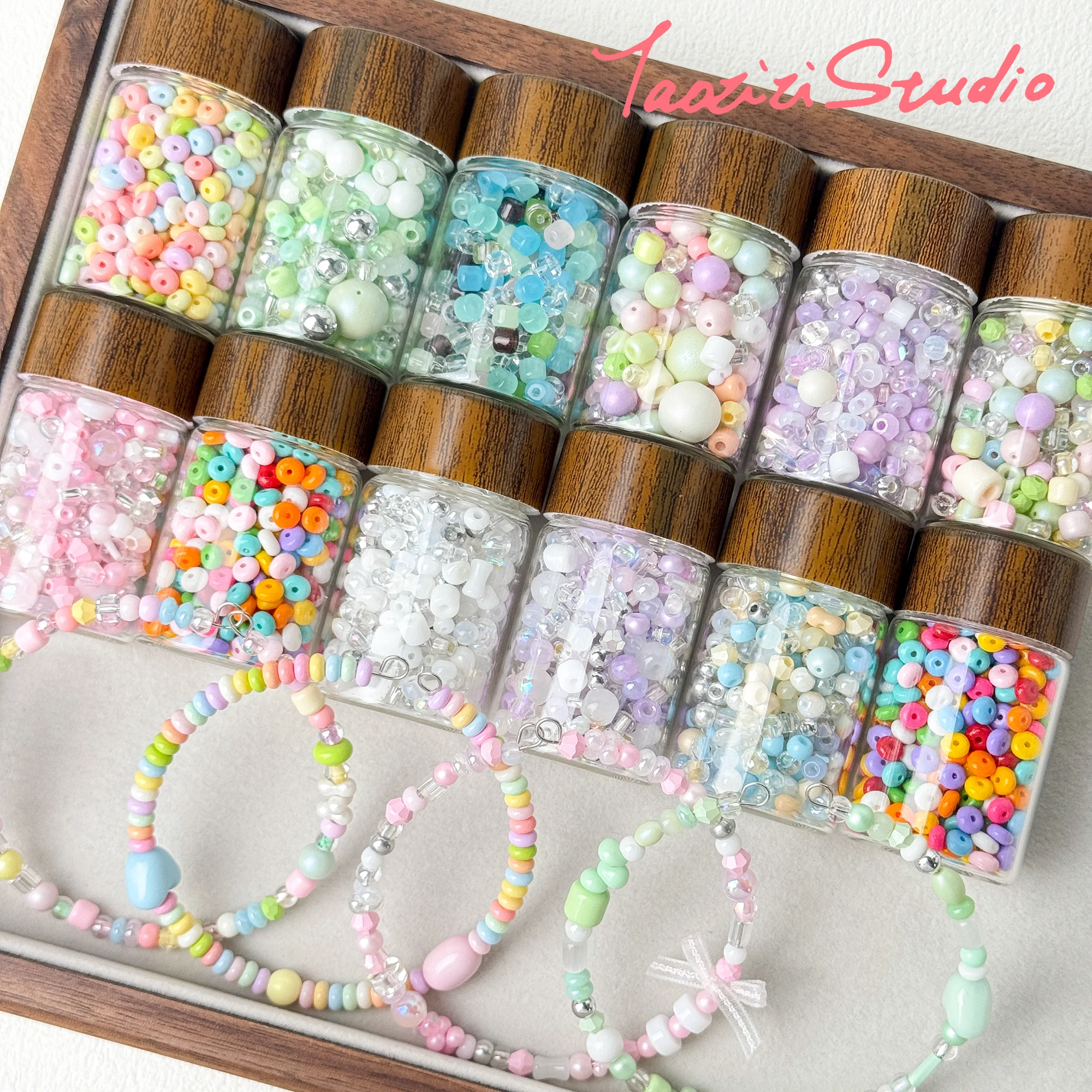 

Стеклянные рисовые бусины ручной работы, разноцветные свободные бусины, материалы «сделай сам», для браслетов, ожерелий, ювелирные аксессуары, сказочная пыль, ощущение L...