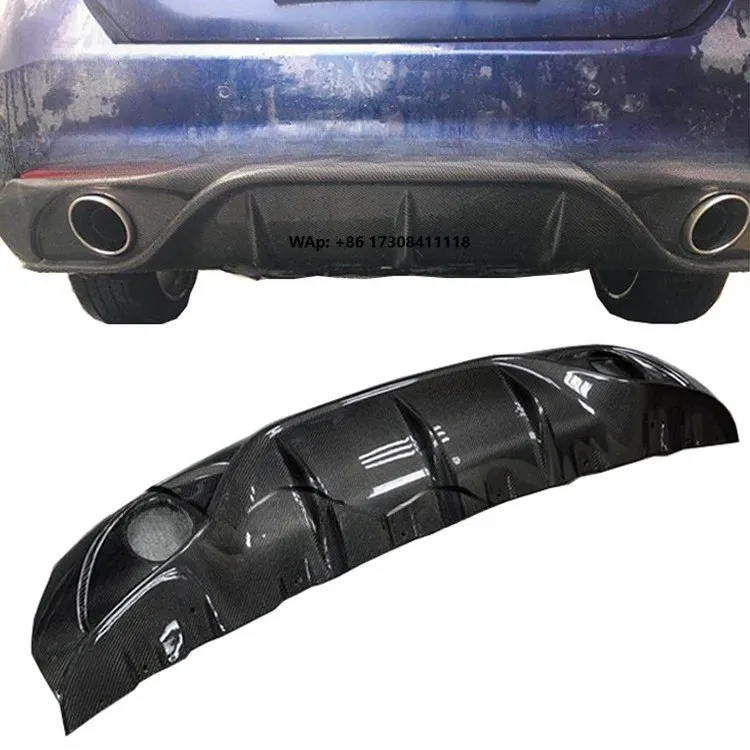 

Car Rear Bumper Lip Diffuser Carbon Fiber Rear Splitter for Giulia 2017+