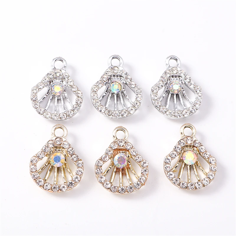 

Duarte 20Pcs/Lot Cute Crystal Alloy Shell Charms for Jewelry Making Earrings Pendants Necklaces Bracelets Accessories DIY Gifts