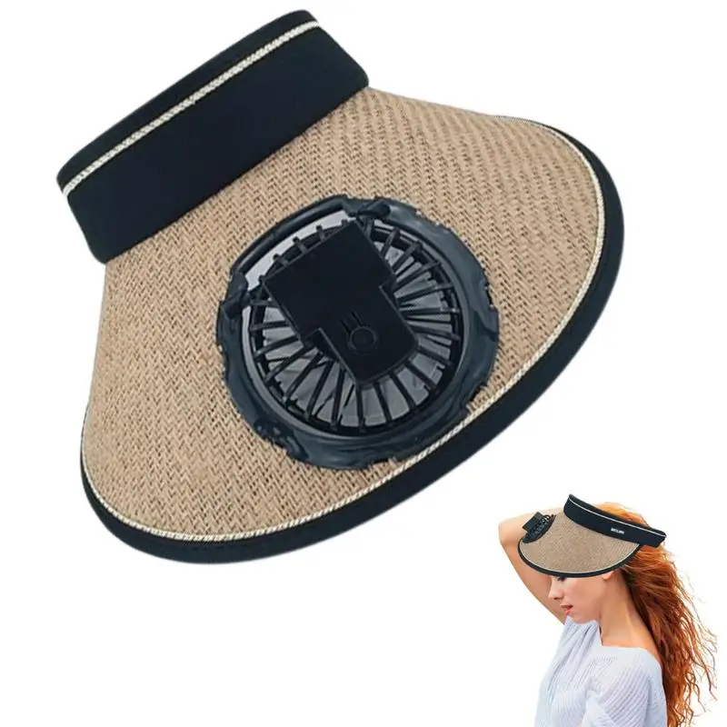 Hats With Fans Sun Cap With Fan USB Charging Summer Fit Cap With Cooling Fan For Casual Outdoor Sports Golf UV Protection