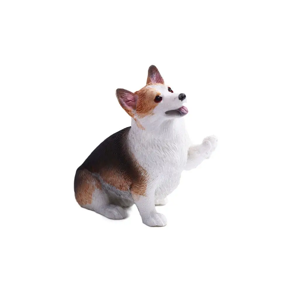 Interior Accessories Mini Animal Resin Figures Dog  for  Corgi Model Car Ornament Simulation Dog Miniature Figurines