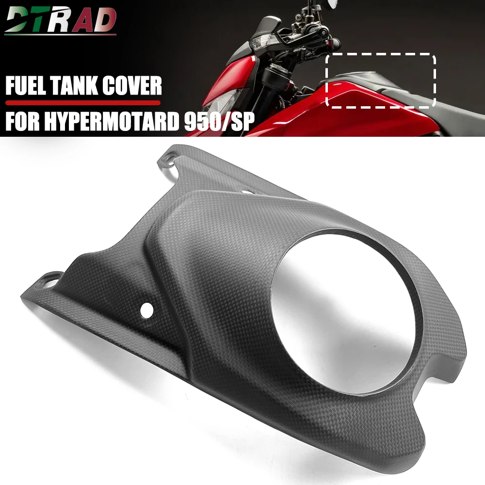 For DUCATI Hypermotard 950 SP RVE 2019-2023 Real Carbon Fiber Front Fuel Tank Cover Fairing Kit Motorcycle Modified Parts Matte