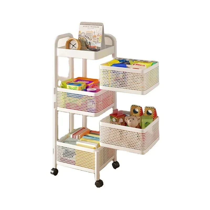 

Metal rotating multi-layer fruit and vegetable storage rack