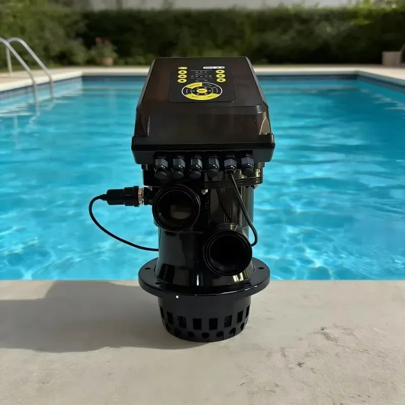 PremiumFY Smart Overhead Sand Filter, WiFi App Control Automatic Pool Water Treatment System with Multi Port Valve