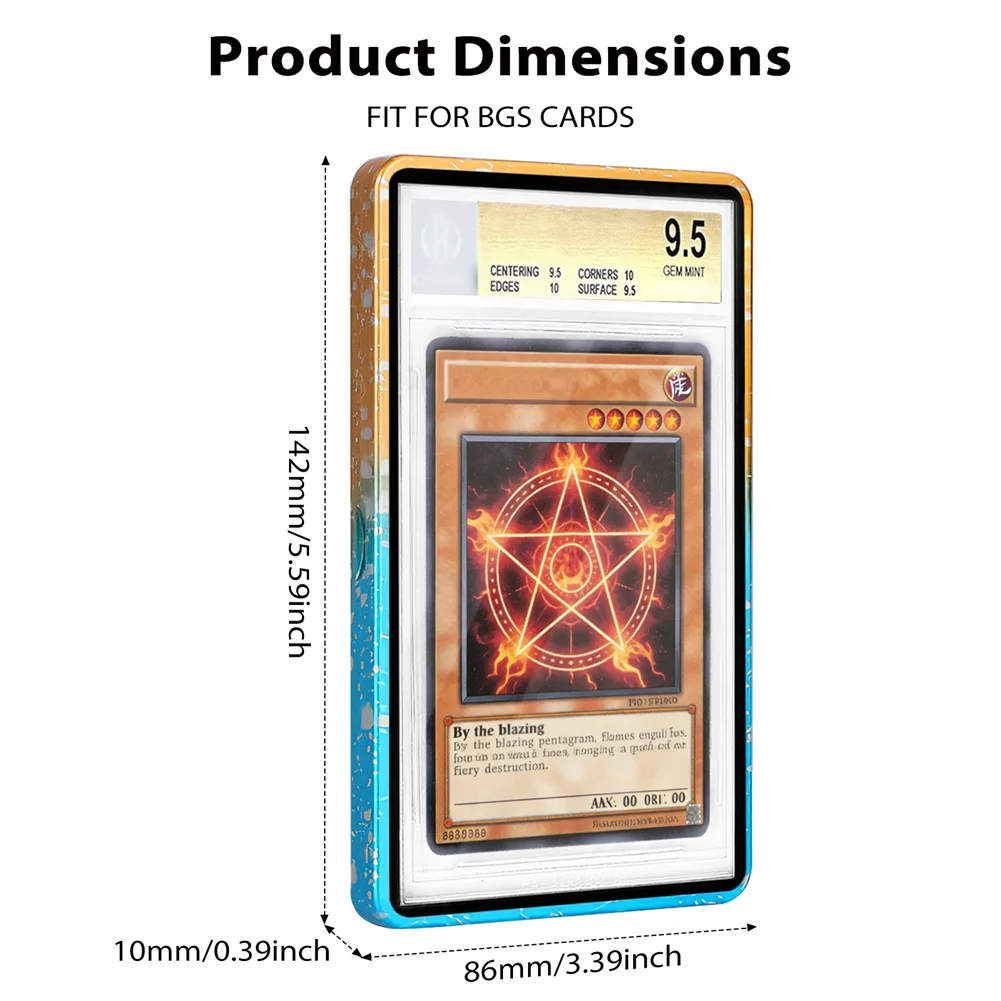 Metal Fit for B-G-S Slab Bumper Case UV Resistant- Safeguard Magnetic Aluminum Metal Case for Beckett Graded Cards