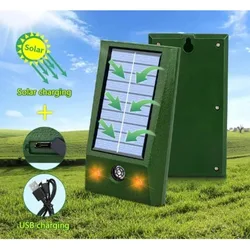 Repellent IP58 Waterproof Pigeon Deterrent Strong LED Flashing Pest for Yard Control Electronic Bird Solar Powered Ultrasonic