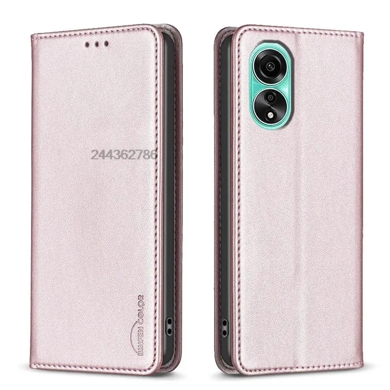 Wallet Flip Cover Leather Case For OPPO A79 5G A18 A38 A58 A78 4G A98 OppoA79 5G OppoA18 Magnetic Card Slots Shockproof Bag