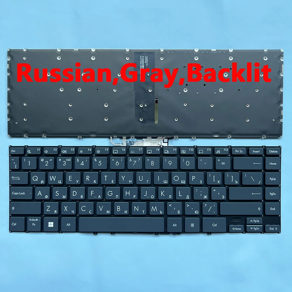 Keyboard Backlit Rusia untuk ASUS ZenBook UX363E UX363EA UX363J UX363JA X371EA UX371 UX371E UX371EA UXF3000 UXF3000E