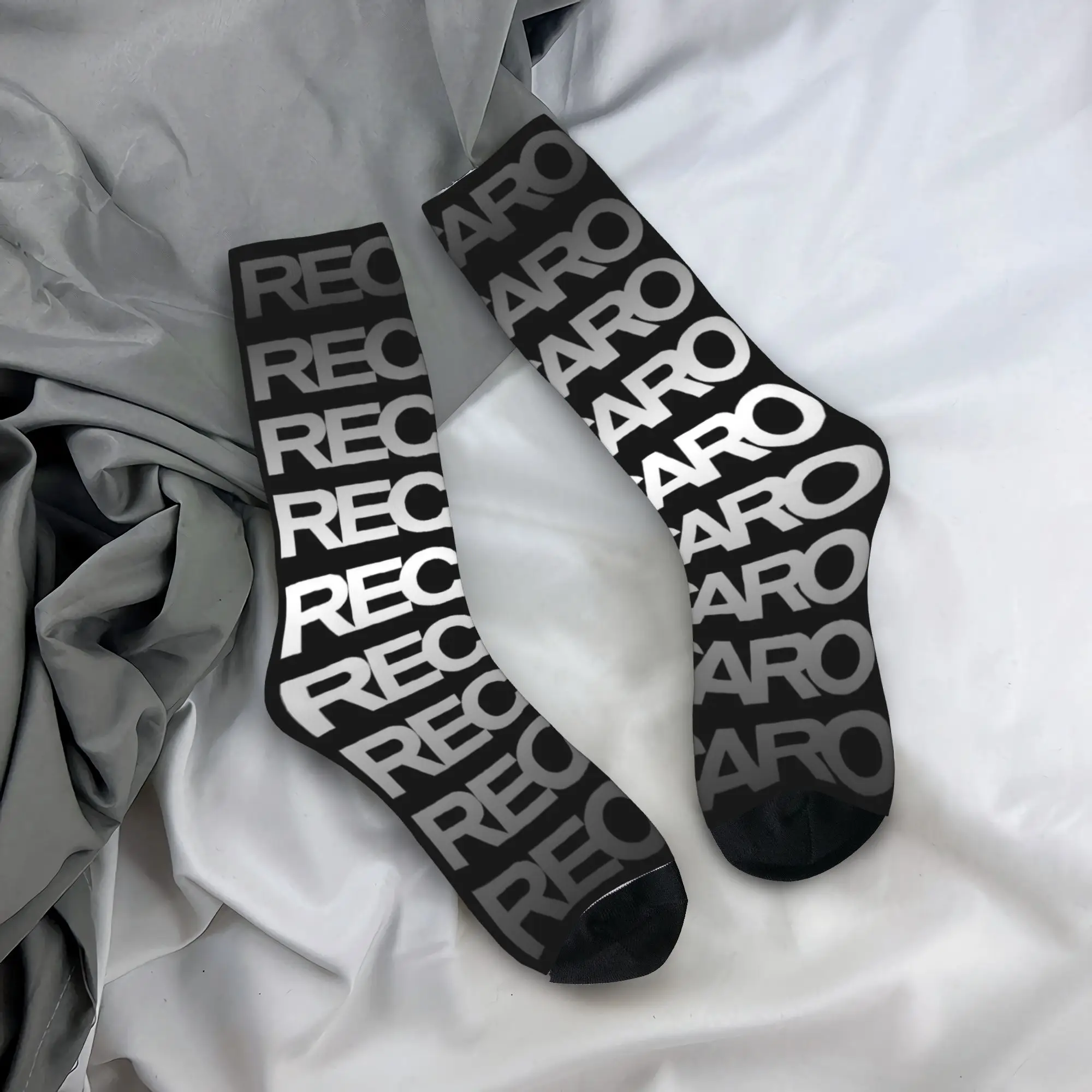 

Custom Funny Recaros Logo Socks Men Women Warm 3D Printed Sports Basketball Socks