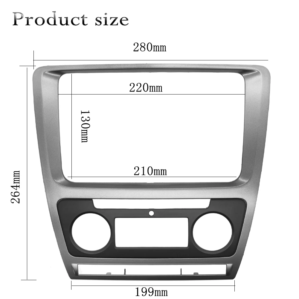 2 الدين راديو فآسيا لسكودا اوكتافيا الصوت ستيريو لوحة تصاعد تركيب داش عدة إطار الكسوة محول 2010 ~ 2013 #2