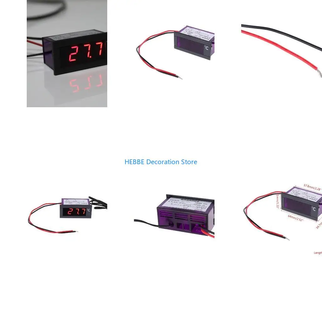 B0KC Digital Embedded Thermo meter Refrigerator Freezer Temperature Display Panel