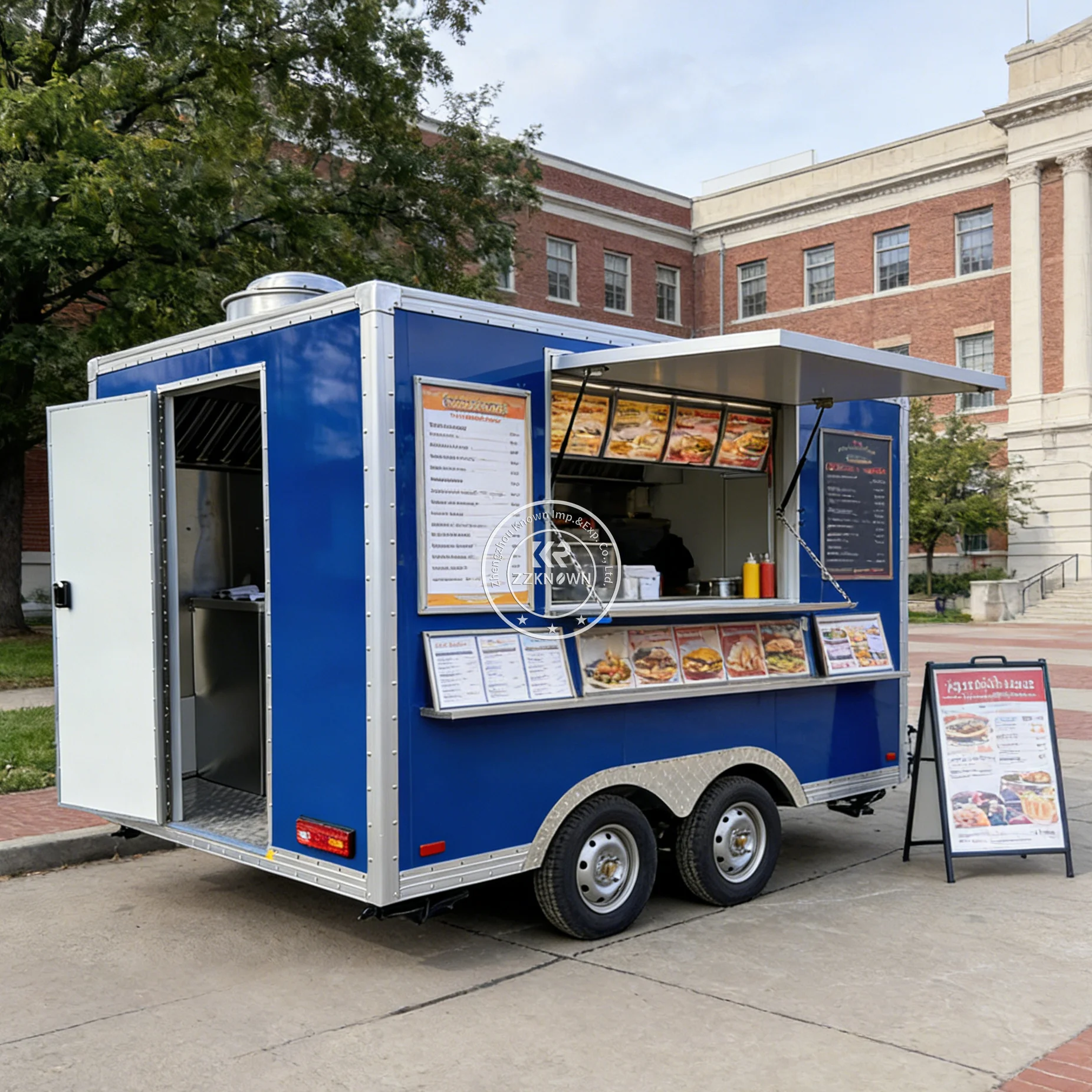 

High Quality Ice Cream Burger Pizza Trailer Mobile Hot Dog Food Cart Trailer Mobile Kitchen Truck Food Truck Fully Equipped