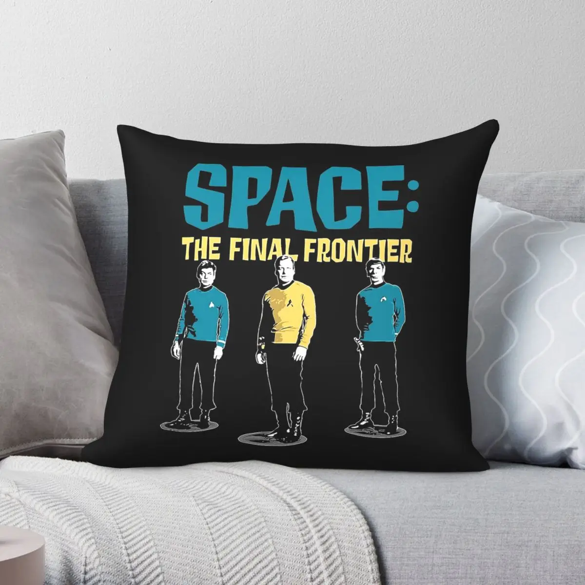 Space The Final Frontier Square Pillowcase Polyester Linen Velvet Creative Zip Decorative Pillow Case Room Cushion Cover