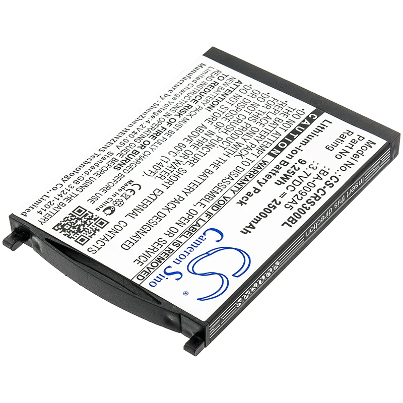 CS Replacement Battery For CipherLAB  RS30  BA-0092A5, BA-0093A0, BT-160LA, KBRS300X01503 2500mAh/9.25Wh Barcode Scanner